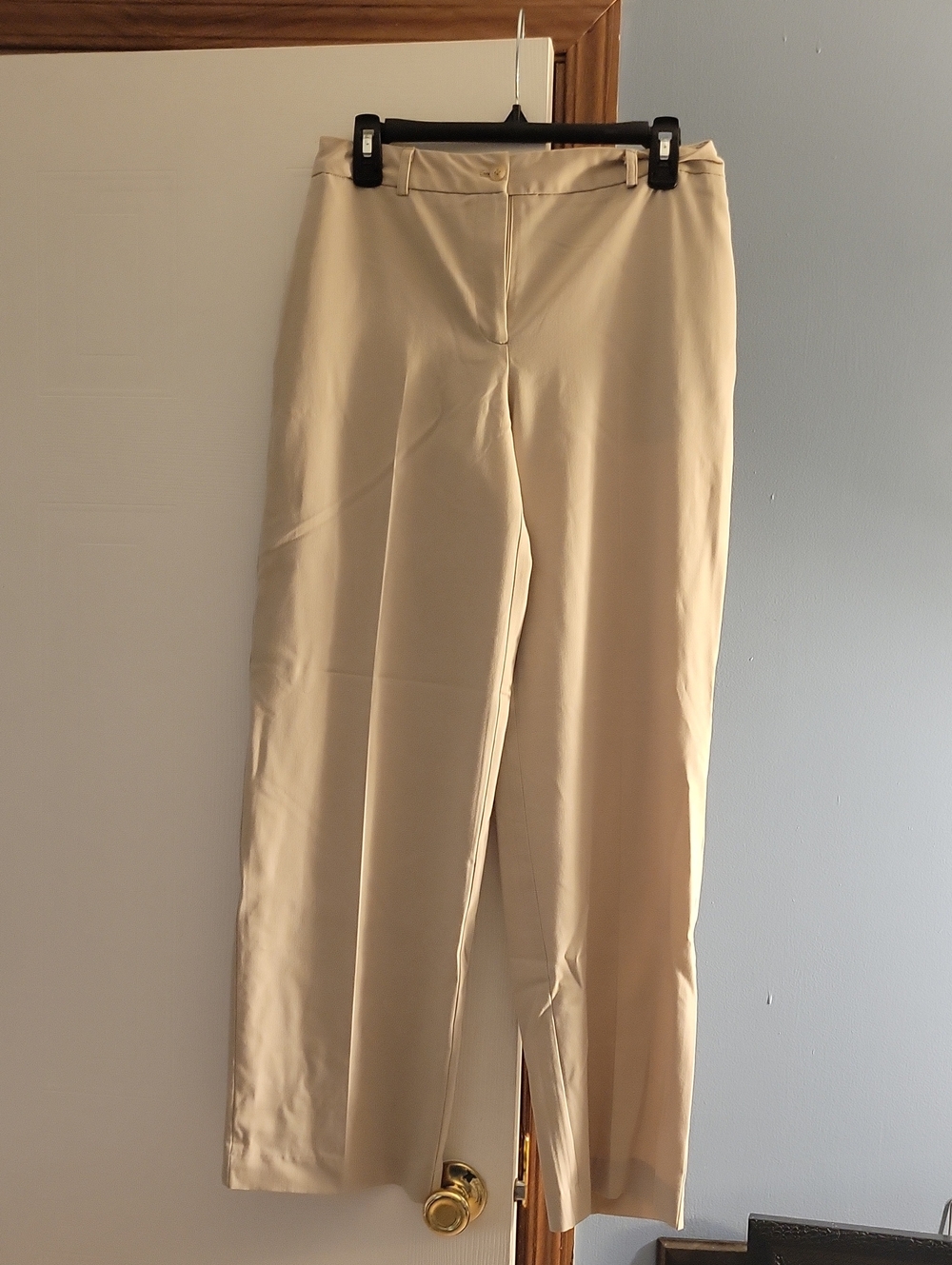 🎈 Evan Picone Cream Wide-Leg Stretch Trousers Size 6